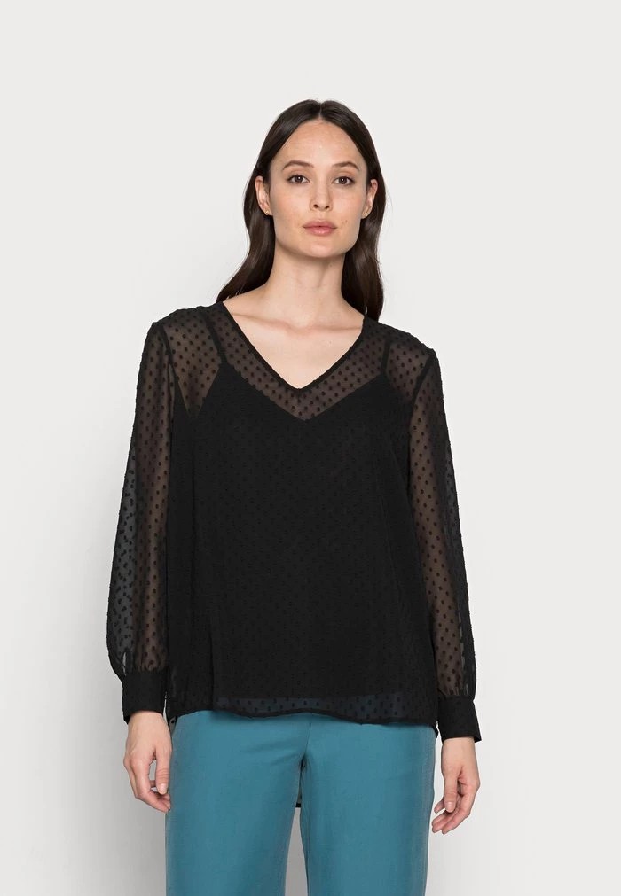 Chemise ANNA FIELD Anna Field V Neck Blouse Noir Femme | DIJ-6318253